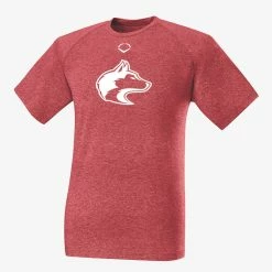 Bandwagon Sports EvoShield Heather Red Performance Shirt W/ Huskie