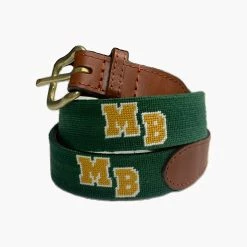 Smathers & Branson Needlepoint Mtn. Brook Leather Belt