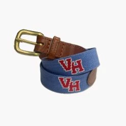 Smathers & Branson Needlepoint Vestavia Leather Belt