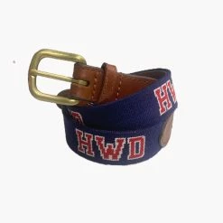 Smathers & Branson Needlepoint Homewood Leather Belt