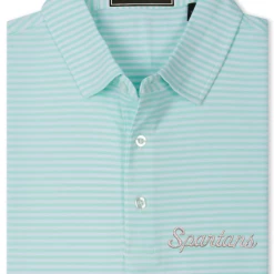 Steinberg Men's Polo Shirt W/ Silver Spartans Script