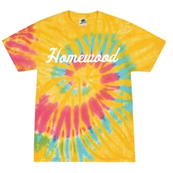 Colortone Tie-Dye T-Shirt W/ White Homewood Script