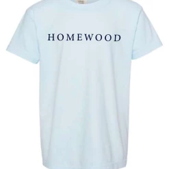 Comfort Colors T-Shirt W/ Navy Homewood Seaside Script