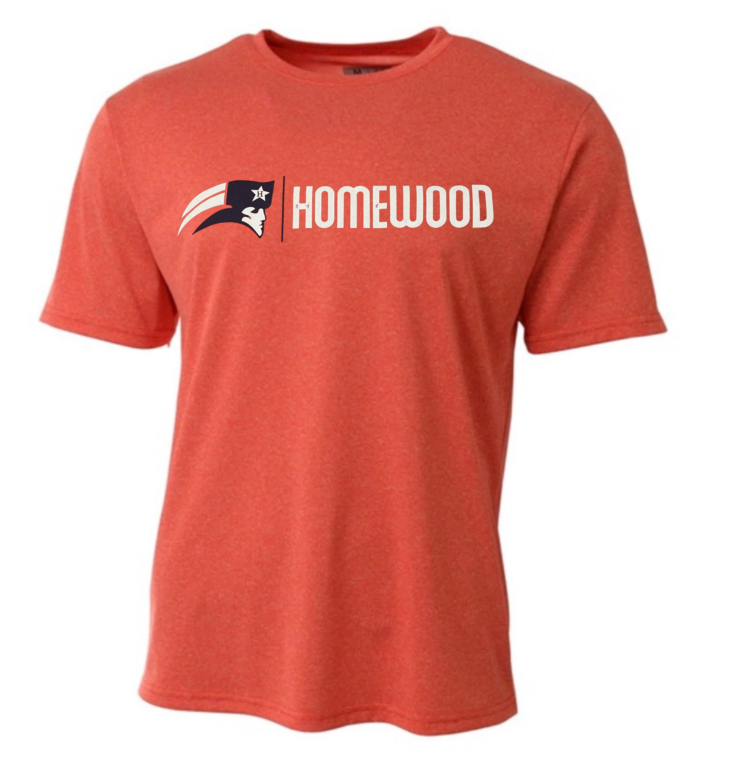 A4 Performance Shirt W/ White Homewood & Patriot Head 1 A4 Performance Shirt W/ White Homewood & Patriot Head