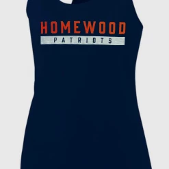 Augusta Performance Tank Top W/ Red/White Homewood Patriots