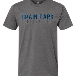 Next Level T-Shirt W/ Powder Blue/Black Spain Park Baseball