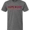 Next Level T-Shirt W/ Red/Navy Homewood Baseball