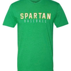 Next Level T-Shirt W/ White/Yellow Spartan Baseball