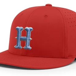 Richardson Fitted Baseball Hat W/ Powder Blue Pointed H