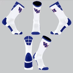 TCK White/Royal Blue Socks W/ Blue VH