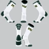 TCK White/Green Block Socks W/ Green MB