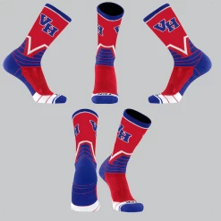 TCK Red/Royal Blue White V Socks W/ Blue VH