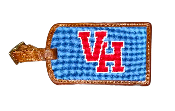 Smathers & Branson Leather Luggage Tag W/ Red VH 1 Smathers & Branson Leather Luggage Tag W/ Red VH