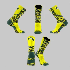 TCK Green/Black/Neon Camo Socks W/ Green MB