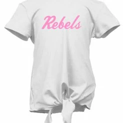 Sofibella Short Sleeve W/ Pink Rebels Script & Tie