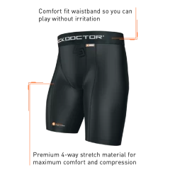Shock Doctor Core Compression Short With Cup Pocket -220 -Baseball ApparelElegant Store image 1191