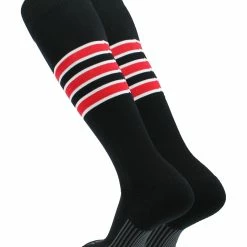 TCK Sports TCK Performance Socks - Dugout Series Pattern D - Black/White/Scarlet