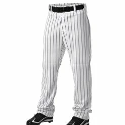 Alleson Youth Pinstripe Open Hem Pants: 605WPNY