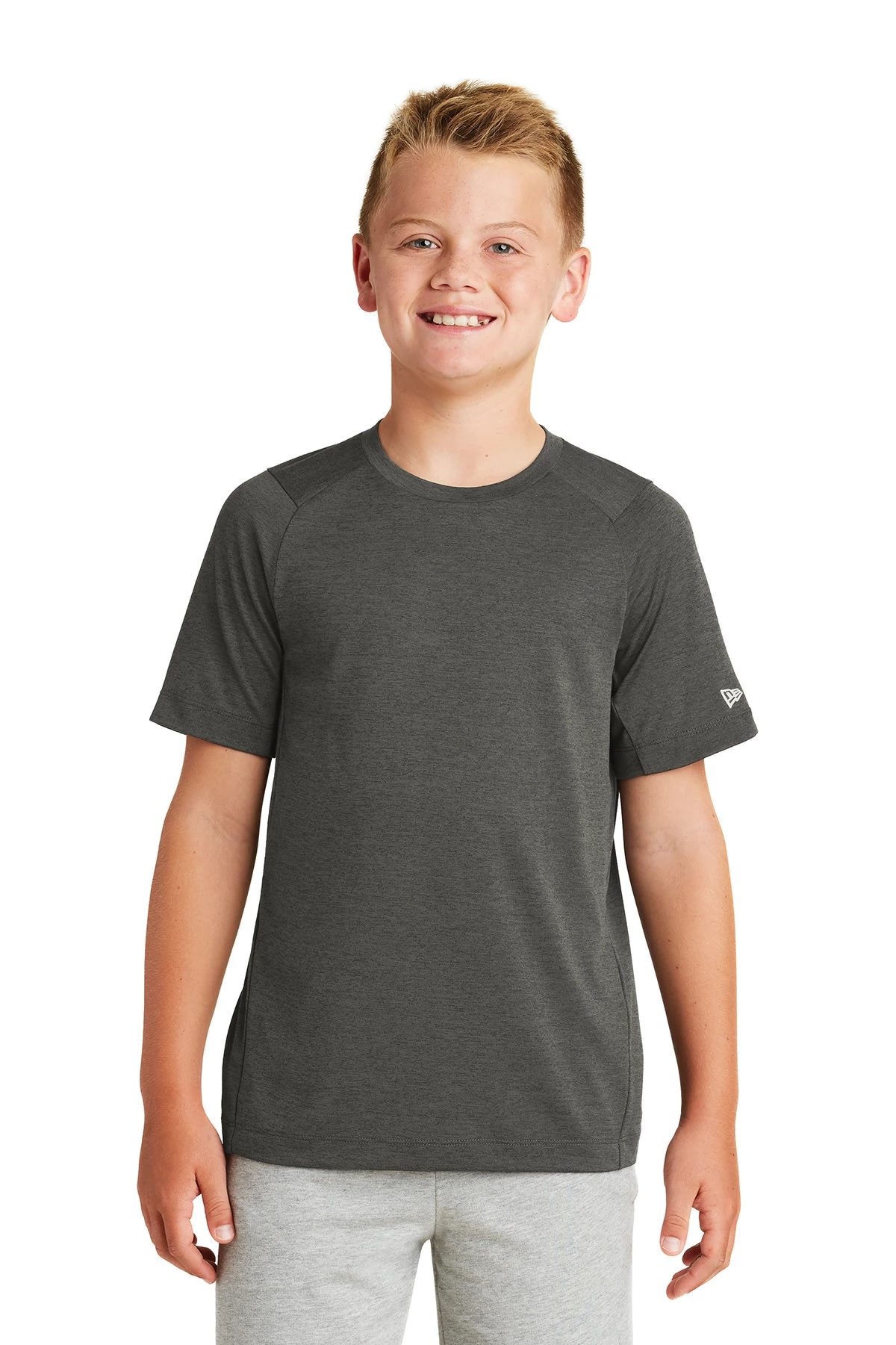 New Era Youth Series Performance Crew Tee - YNEA200 1 New Era Youth Series Performance Crew Tee - YNEA200