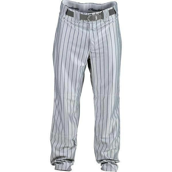 Rawlings Full-Length Youth Pinstripe Pants - YBP95MR 2 Rawlings Full-Length Youth Pinstripe Pants - YBP95MR - Image 2