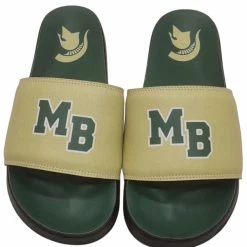 UBIX Slides W/ Green MB And Gold Spartan Head