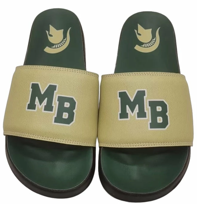 UBIX Slides W/ Green MB And Gold Spartan Head 1 UBIX Slides W/ Green MB And Gold Spartan Head